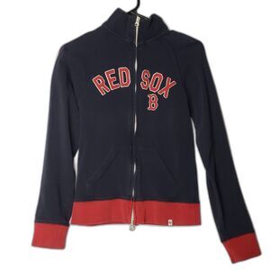 Fourty Seven Brand 47 RED SOX Zip Front Sweatshirt Juniors Size Small